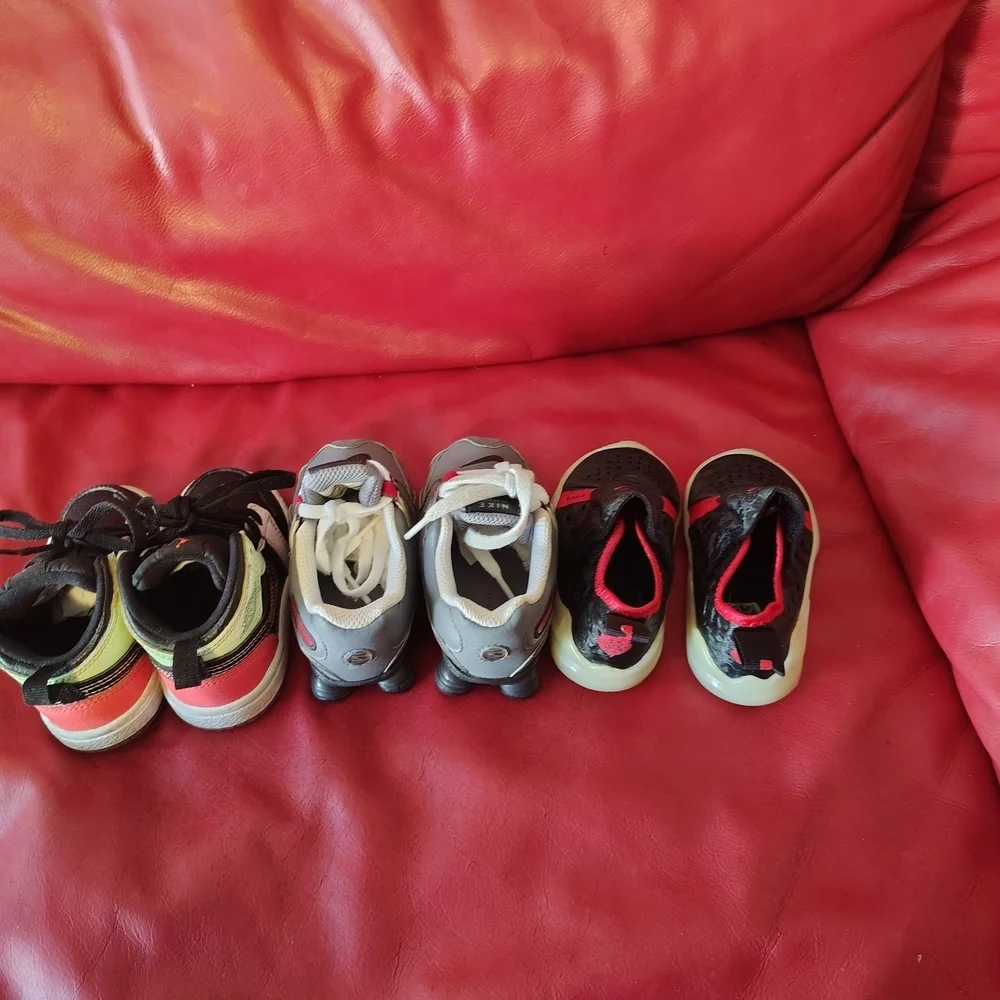 Nike Kids Black and Gray Sneakers Trio